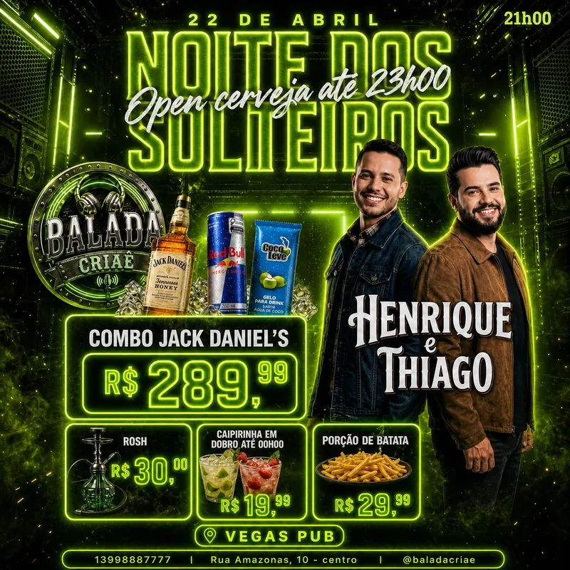 Bar e balada feito no Criaê